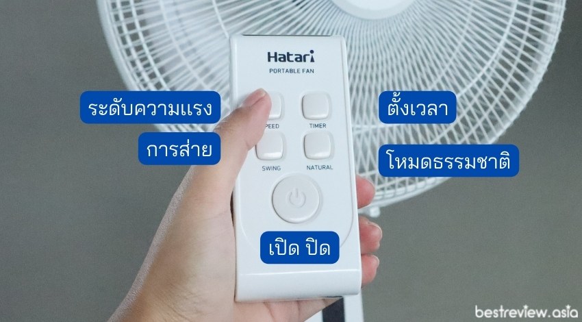 การใช้รีโมตของพัดลม Hatari รุ่น HT-S16R2