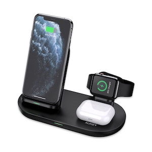 AUKEY 3 in 1 25W Wireless Charging Station Stand แท่นชาร์จไร้สาย