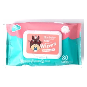 ทิชชู่เปียก 80 แผ่น เนื้อผ้าเหนียวนุ่ม ไม่มีแอลกอฮอล์