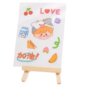 สติกเกอร์ PVC กันน้ำ ลายการ์ตูนหมีน่ารัก ขายแบบแยกแผ่น
