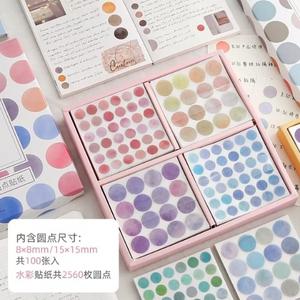 สติ๊กเกอร์วงกลม สำหรับแต่งไดอารี่ 1 กล่องมี 100 แผ่น