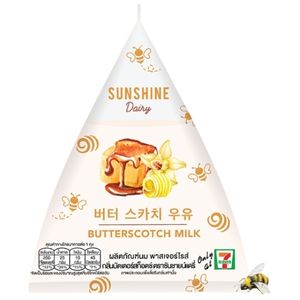 Sunshine Dairy นมสดพาสเจอร์ไรส์ กลิ่นบัตเตอร์สก็อต