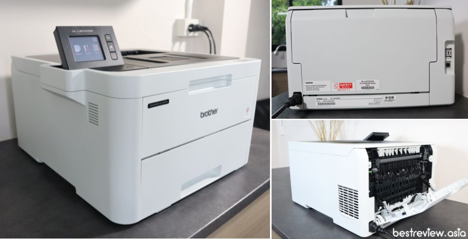 ดีไซน์ด้านหลัง ของ Brother รุ่น HL-L3270CDW (พอร์ตเชื่อมต่อ และฝาหลัง)