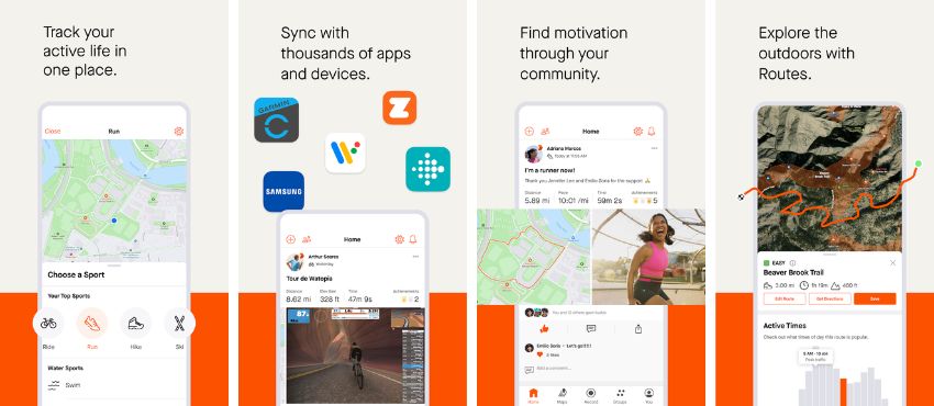 Strava แอปพลิเคชัน