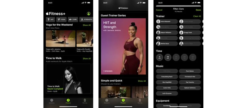 Apple Fitness+ แอปพลิเคชัน