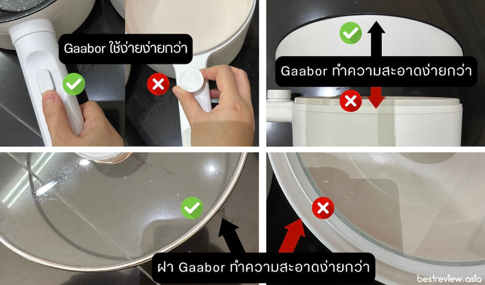 เปรียบเทียบข้อดีของหม้อต้มไฟฟ้า Gaabor กับหม้อไฟฟ้าแบรนด์อื่น