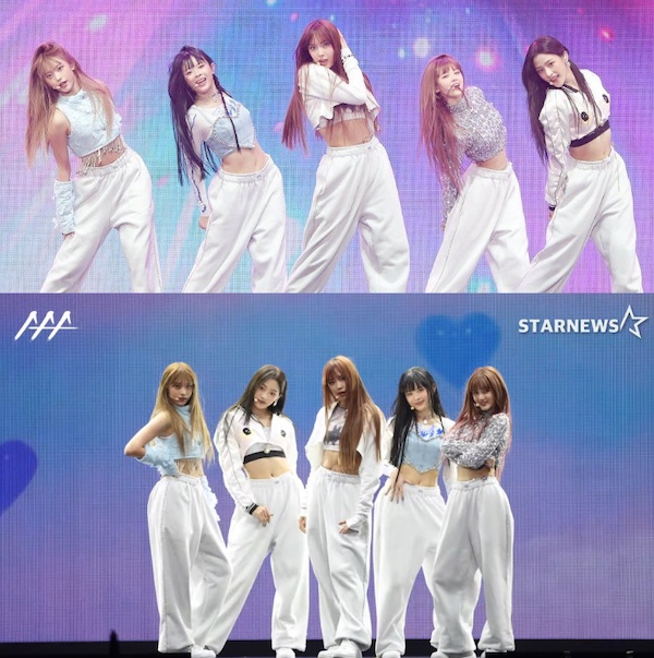 แต่งตัวแบบนิวจีนส์ (New Jeans) งาน Asia Artist Awards : กางเกงวอร์มผู้หญิง