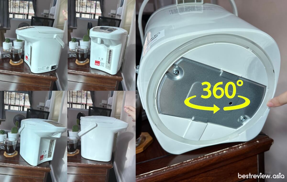 ทดสอบฐานหมุนของกระติกน้ำร้อนไฟฟ้า TOSHIBA รุ่น PLK-30FL