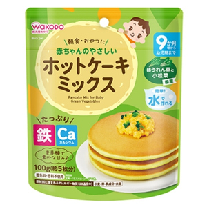 WAKODO HOTCAKE แป้งแพนเค้กสำเร็จรูป ผสมผักใบเขียว นำเข้าจากญี่ปุ่น