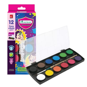 Master Art สีเพ้นท์หน้า 12 สี ล้างออกได้ง่าย ปลอดภัยกับผิวหน้า