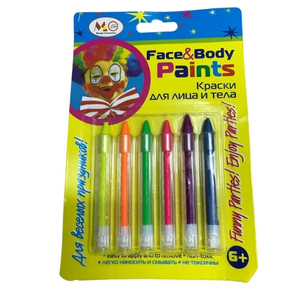 สีเพ้นท์หน้าแบบดินสอ สีเพ้นท์หน้าแบบเรืองแสงสำหรับเด็ก