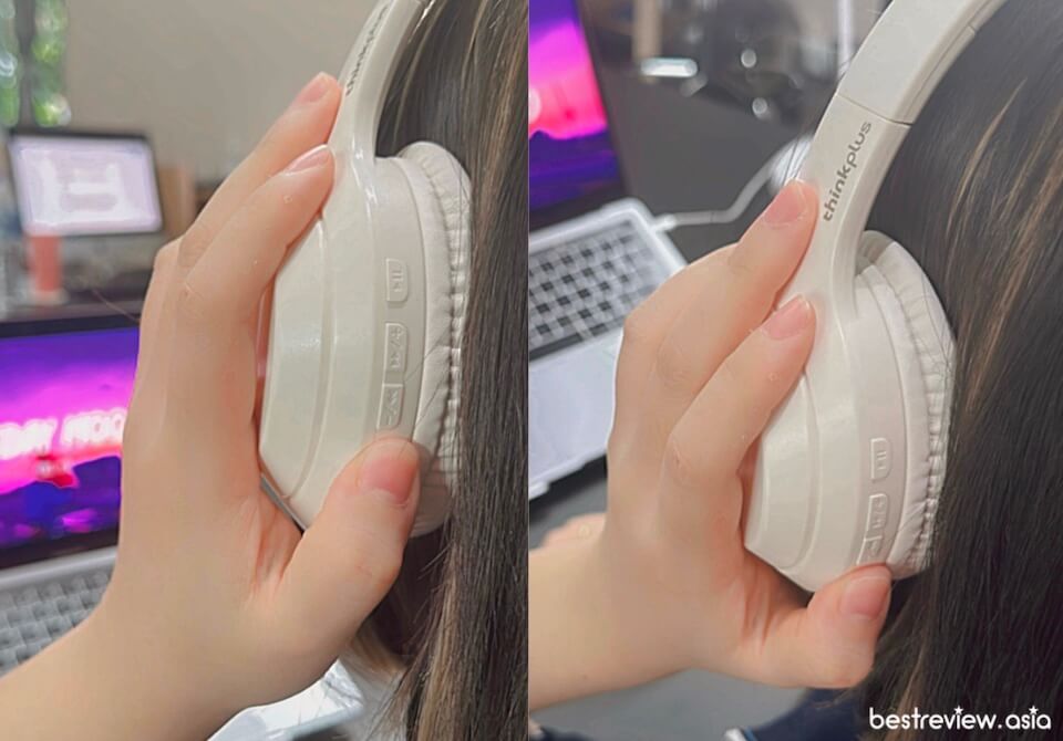 แผงควบคุม Lenovo Thinkplus TH10 อยู่ฝั่งซ้ายทั้งหมด ใช้งานง่าย สะดวกต่อการกดปุ่มควบคุม