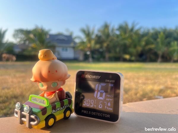 ทดสอบวัดปริมาณฝุ่น PM2.5 ด้วยเครื่อง SNDWAY รุ่น SW-825 ในพื้นที่ธรรมชาติที่อุดมสมบูรณ์