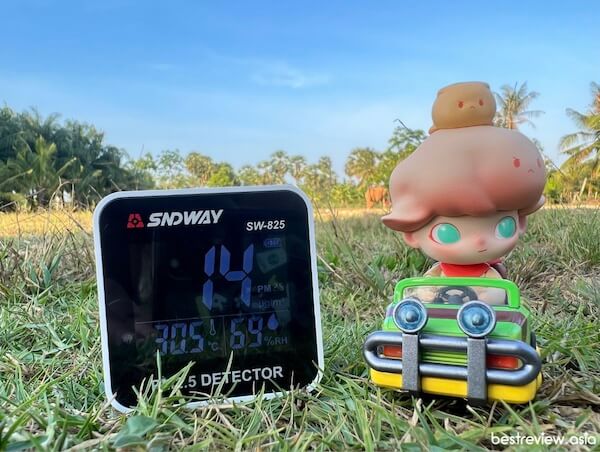 ทดสอบวัดปริมาณฝุ่น PM2.5 ด้วยเครื่อง SNDWAY รุ่น SW-825 ในพื้นที่ธรรมชาติที่อุดมสมบูรณ์