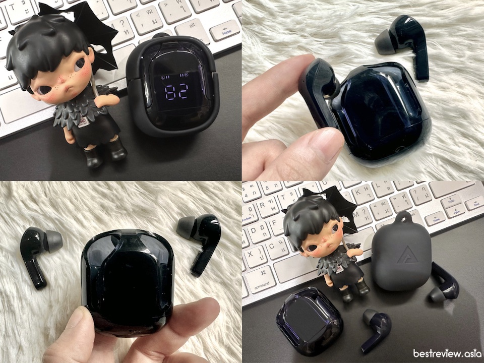 ทดสอบใช้งานจริง หูฟังไร้สายจากแบรนด์ Acefast รุ่น Crystal T6 ดีไซน์หูฟังและเคสแบบโปร่งใส พร้อมซิลิโคนเคสอย่างดี