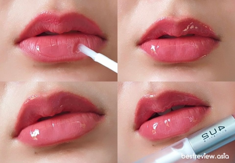 เราลองลงกลอสที่ให้มาใน 4U2 My Mate Gloss & Matte  ช่วยให้ปากดูฉ่ำวาวมาก