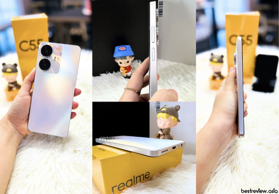 ดีไซน์การออกแบบของ realme C55 