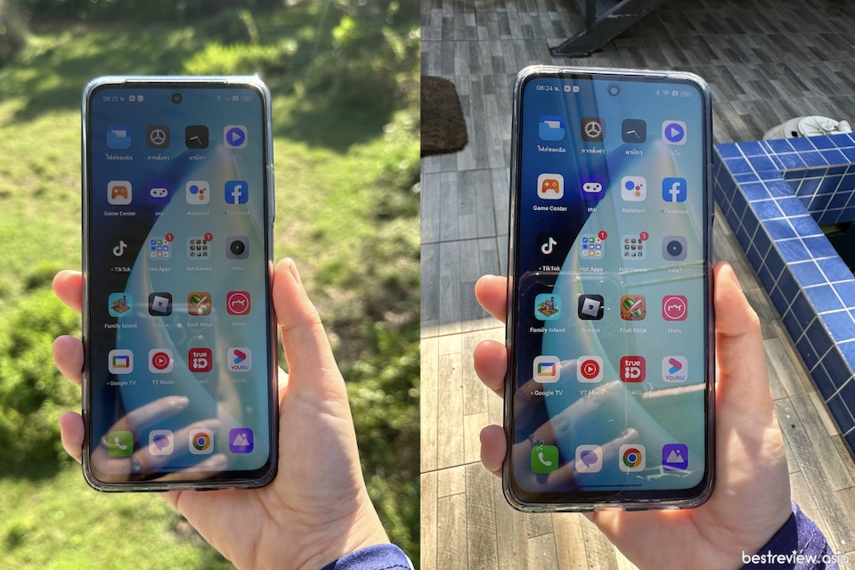 realme C55 มีหน้าจอความละเอียด Full HD+ 90Hz ขนาด 6.72" ความสูงสุด 680 nits เป็นหน้าจอที่สู้แสง 