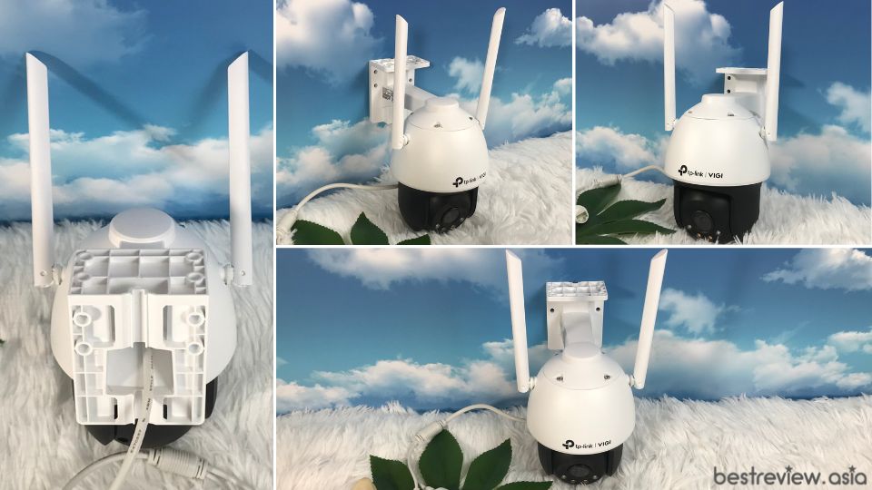 ฐานตัวกล้องของ TP-Link VIGI C540-W ถูกออกแบบมาให้ติดตั้งได้ ทั้ง ฝาผนัง และฝ้าเพดาน