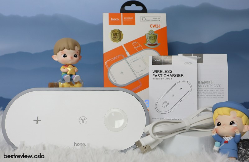 Hoco แท่นชาร์จไร้สาย 3-in-1 wireless fast charger