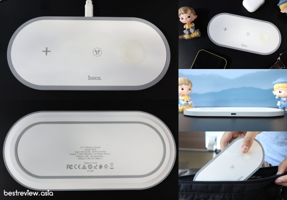 Hoco แท่นชาร์จไร้สาย 3-in-1 wireless fast charger