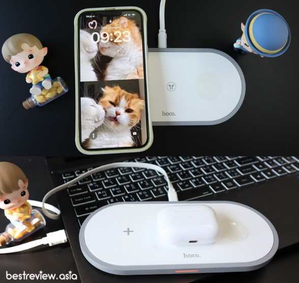 Hoco แท่นชาร์จไร้สาย 3-in-1 wireless fast charger
