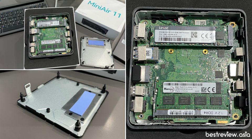 การเปิดฝาหลังเพื่ออัพเกรด RAM และ SSD ของ Geekom MiniAir 11