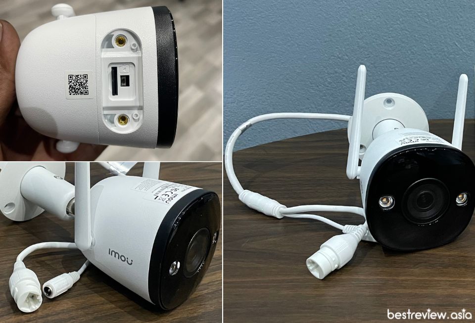 พอร์ตการเชื่อมต่อต่าง ๆ บนตัวกล้อง IMOU life Bullet 2E 4MP