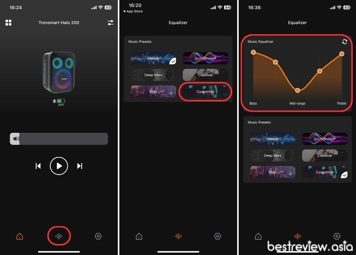 ลองปรับอีควอไลเซอร์ (EQ) ผ่าน Tronsmart App