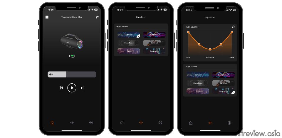 แอปฯ Tronsmart สามารถปรับค่า Music Presets ได้ 6 โหมด
