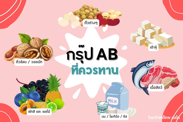 กรุ๊ป AB : อาหารที่ควรกินและควรหลีกเลี่ยง