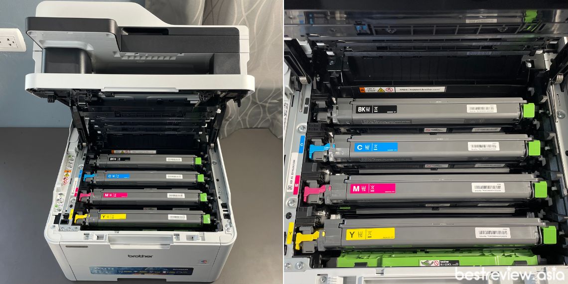 ช่องโทนเนอร์สีของ Brother DCP-L3560CDW