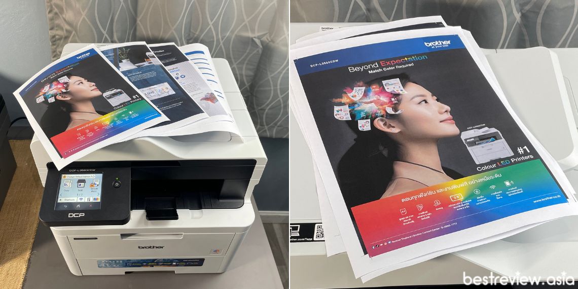 ความเร็วในการพิมพ์รูปภาพสีของ Brother DCP-L3560CDW