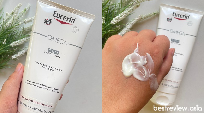 จากการใช้งานจริง Eucerin Omega Balm Light Texture บาล์มทาผิว เนื้อบาล์มเข้มข้นสามารถฟื้นฟูผิวได้ดี